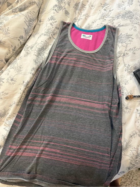 Kolby Other - Kolby Grey & Pink Striped Tank Top